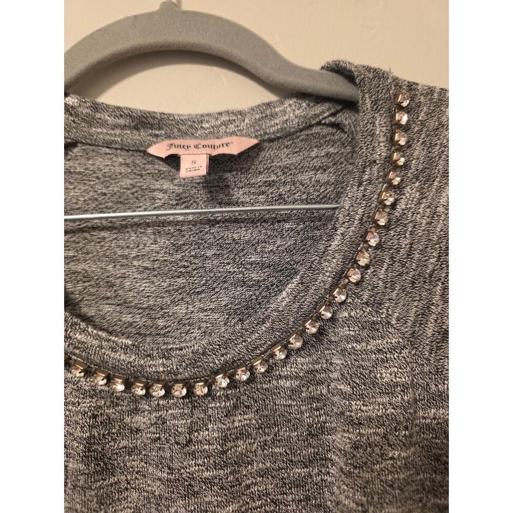 ✨ Juicy Couture Embellished Grey Top | Y2K Glam Tee ✨ - Picture 3 of 6